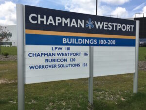 post and panel sign