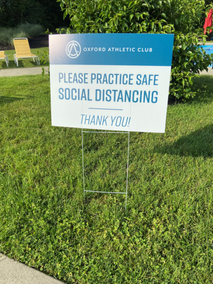 Social Distancing Signs for Fitness Centers in Wexford PA