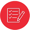 Consultation and site survey icon representing project evaluation and planning