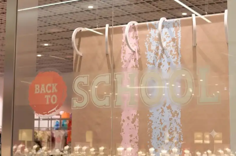 back to school » Sparks Signs and Graphics Retail storefront window with a back to school themed display
