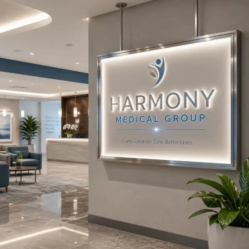 medical-office-branding » Sparks Signs and Graphics medical office reception with branded lobby sign
