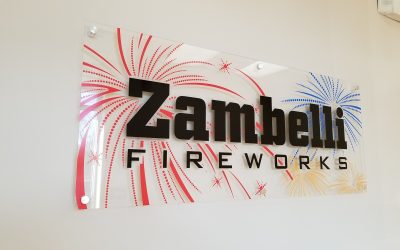 Logo applied as an interior wall sign